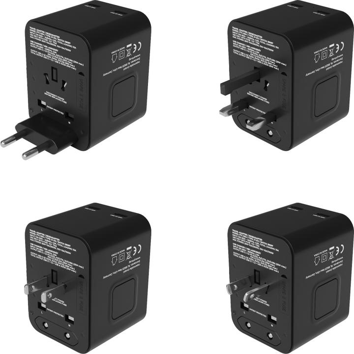 Immagine prodotto prio Adattatore universale da viaggio 25W nero