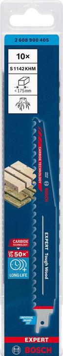 Produktbild Bosch Professional Zubehör EXPERT ‘Tough Wood’ S 1142 KHM Säbelsägeblatt, 10 Stück