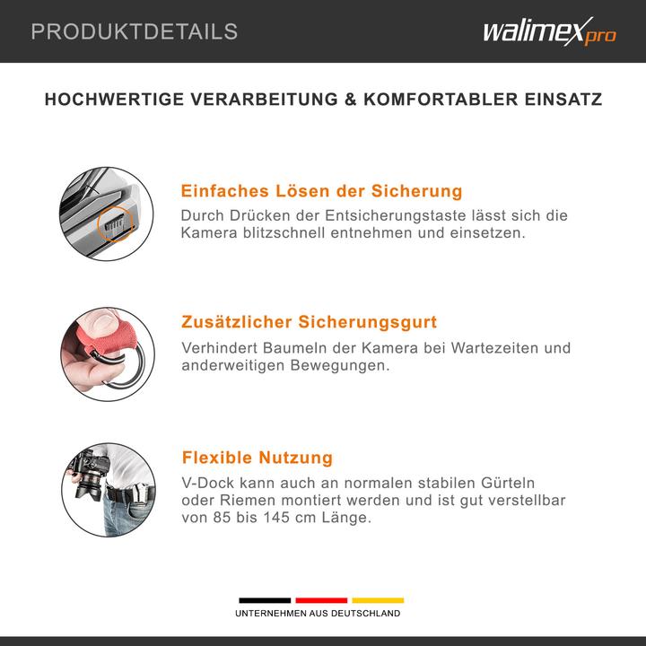 Produktbild Walimex pro Kamera Hüftgurt mit V-Dock Argus (Hüftgurt)
