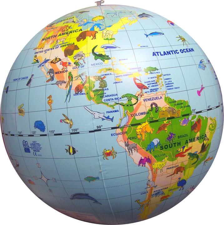 Immagine prodotto Caly Toys CALY Mappamondo gonfiabile "Animali del mondo", 50 cm (50 cm)