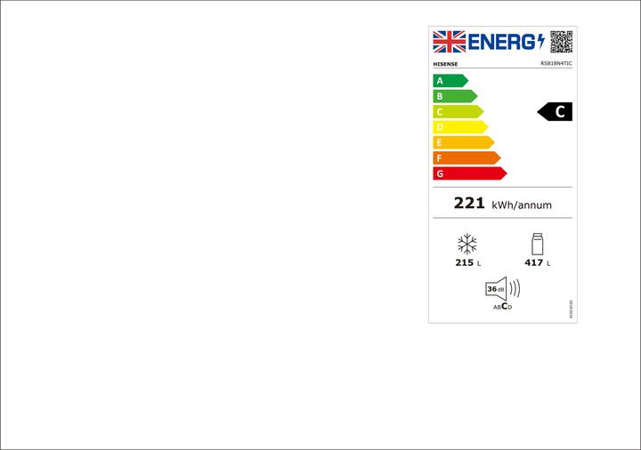 Energie-Label Hisense RS818N4TFC (632 l)