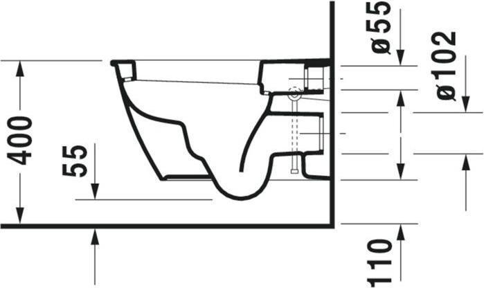 Image du produit Duravit WC suspendu DARLING NEW profond, 370x540mm blanc WG