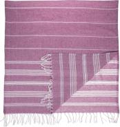Actual product image Ootb White/purple fouta hammam towel (for sauna & b (80 x 170 cm)