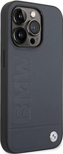 Produktbild BMW Etui BMHMP14XSLLNA iPhone 14 Pro Max 6,7" granatowy/navy hardcase Leather Hot Stamp MagSafe (Apple iPhone 14 Pro Max)