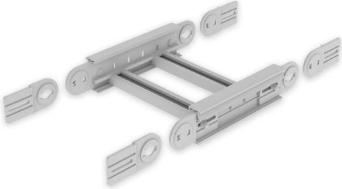 Image du produit Unex 67412-04 Coude articulé vertical 85x400 en U23X RAL7035