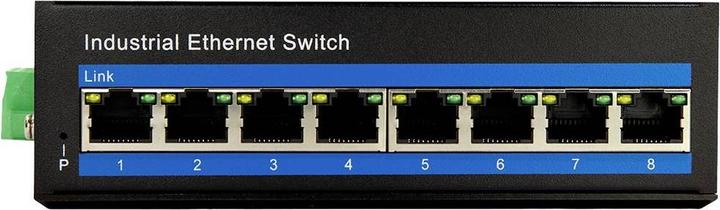 Image du produit LogiLink NS201 Commutateur Fast Ethernet industriel 8 ports 10/100 Mbps montage sur rail PoE (8 Ports)