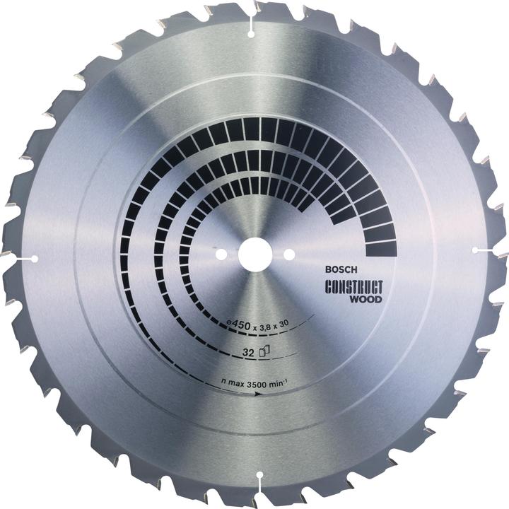 Produktbild Bosch Professional Zubehör PRO Construct Wood Kreissägeblatt, 450 x 3,8 x 30 mm