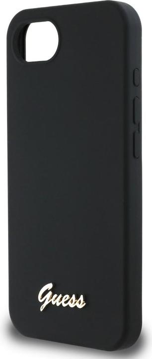 Actual product image Guess - Silicone Script Metal Logo (GUHMPSE4SMBSLK) - iPhone 16e - Black (Apple iPhone 16e)