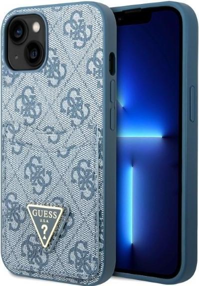 Immagine prodotto Guess GUHCP13SP4TPB iPhone 13 mini 5,4" niebieski/blu custodia rigida 4G Triangle Logo Cardslot (Apple iPhone 13 mini)