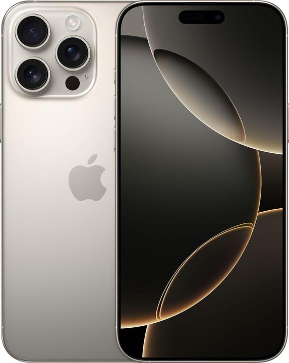 Apple iPhone 16 Pro Max (1000 GB, Titanio naturale, 6.90", SIM + eSIM, 48 Mpx, 5G)