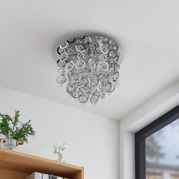 Image du produit Lindby Kisana plafonnier, chrome, Ø 40 cm (40 cm)