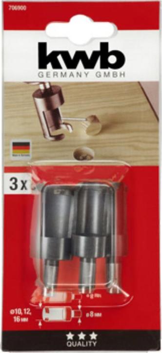 Image du produit kwb Jeu de claquettes 3-pièces. (10 mm, 12 mm, 16 mm)