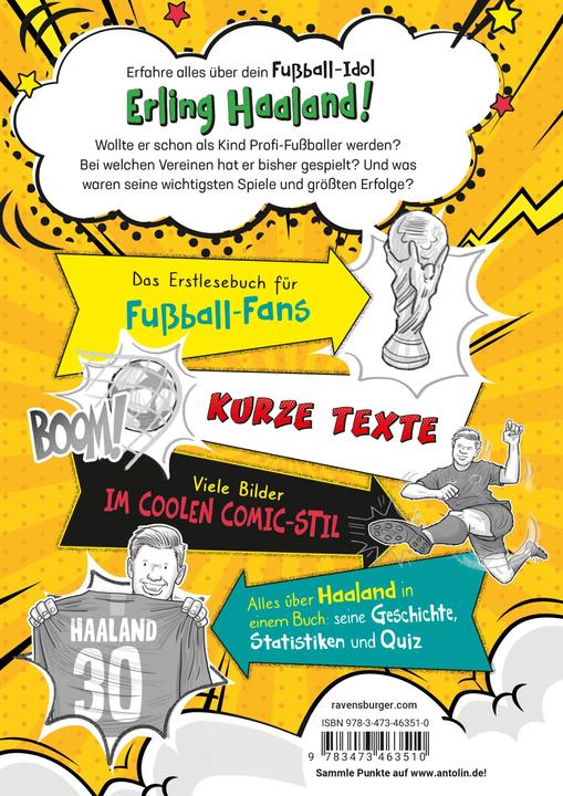 Actual product image Ravensburger Fussball-Stars - Alles über Haaland (German, Ulrich Thiele, Simon Mugford, Dan Green, 2024)