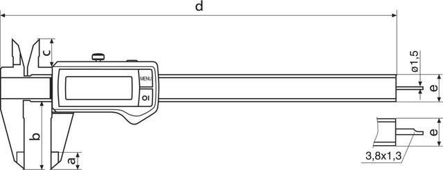 Actual product image Mahr Caliper gauge digital MarCal 16ER depth gauge rectangular (4 cm)