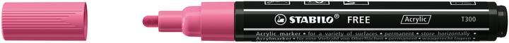 Produktbild STABILO Acrylmarker - FREE Acrylic - T300 Rundspitze 2-3mm - Einzelstift - taffy pink (Altrosa, 3 mm, 1 x)