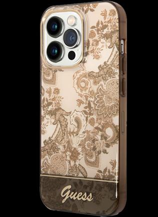 Actual product image Guess GUHCP14XHGPLHC iPhone 14 Pro Max 6.7" ochre hardcase Porcelain Collection (Apple iPhone 14 Pro Max)