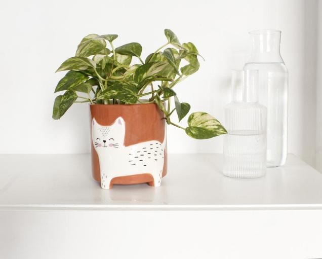 Winkee Animal flower pot cat (14 cm)