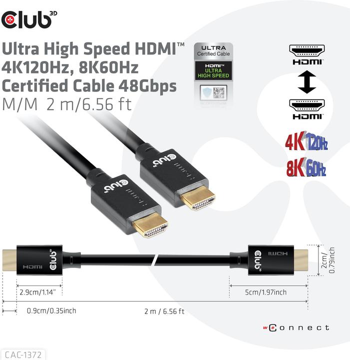 Immagine prodotto Club 3D HDMI (Typ A) — HDMI (Typ A) (2 m, HDMI)