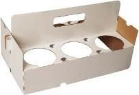 Produktbild MultiLine Baerebakke 318x186x72 mm til 6 øl og 8 shots Neutral hvid,20 stk/krt