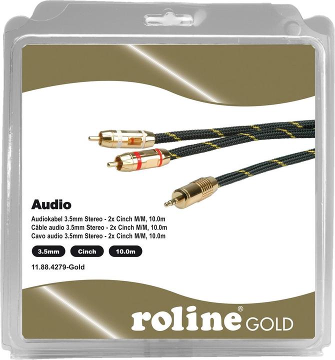 Immagine prodotto Roline GOLD Audio 3.5mm - 2x Cinch (10 m, Connettore da 3,5 mm (AUX), Cinch)