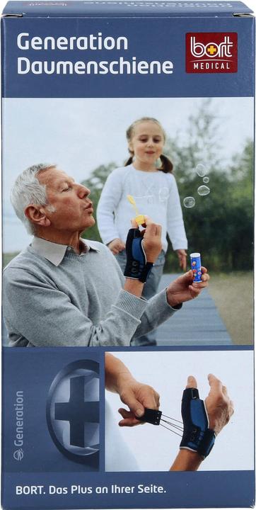 Actual product image Bort Medical Generation Daumenschiene M links blau (M)