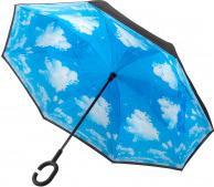 IKO Regenschirm d=105cm stehend, schwarz mit Wolken