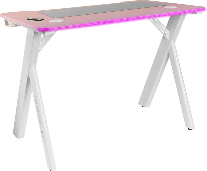 Mars Gaming Bureau Gamer Mgd100 RGB (Rose/Blanc)