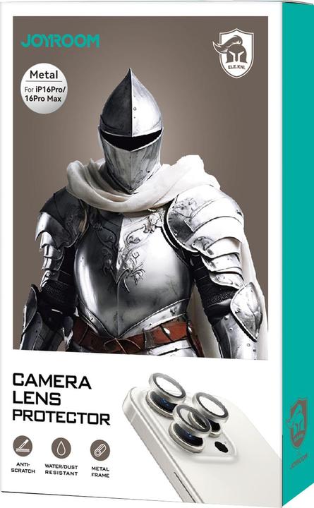 Immagine prodotto Joyroom JR-MFY0261 Protezione dell'obiettivo della fotocamera per 16 Pro/Pro Max-Argento (1 Pezzo/i, Apple iPhone 16 Pro Max, Apple iPhone 16 Pro)