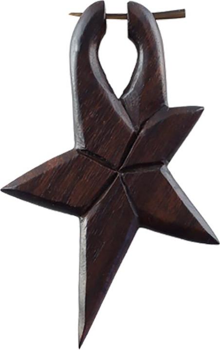 Immagine prodotto Star Piercing Sono orecchini a stella in legno (Organico, senza ottone)