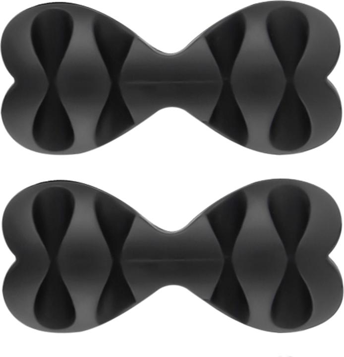 Actual product image PNI Multifunctional cable organiser Tidy Clip 02, flexible silicone, self-adhesive, for 8 cables 4x