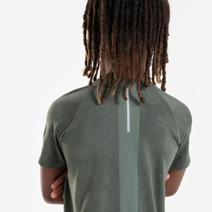 Actual product image Kiprun Laufshirt kurzarm Kinder nahtlos - TS Light 900 khaki (146)