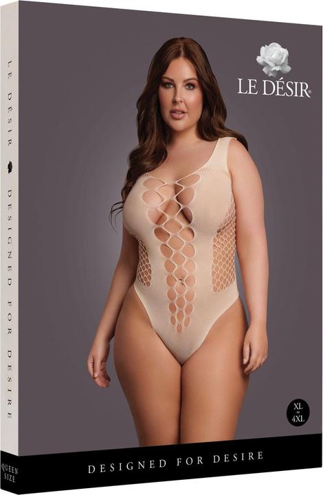 Produktbild Le Désir V-Neck Teddy with Opaque Panels - One Size (One Size)