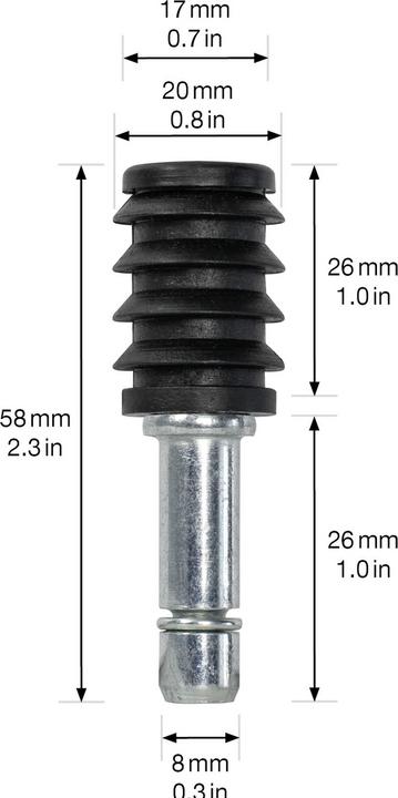 Actual product image Wagner System Pin with round tube sleeve 58 mm 2 pcs.