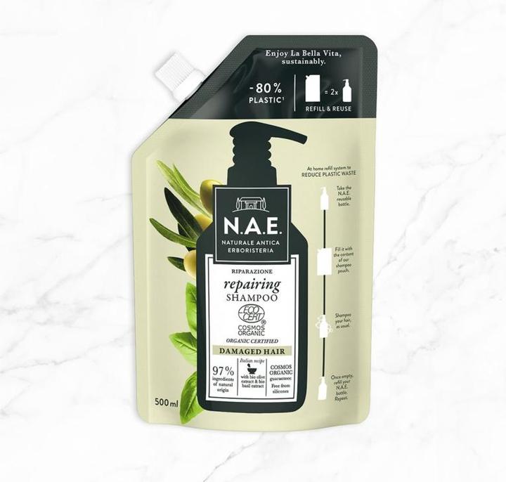 Produktbild N.A.E. Shampoo & Treat Repairing Refill 500 ml (500 ml, Flüssiges Shampoo)