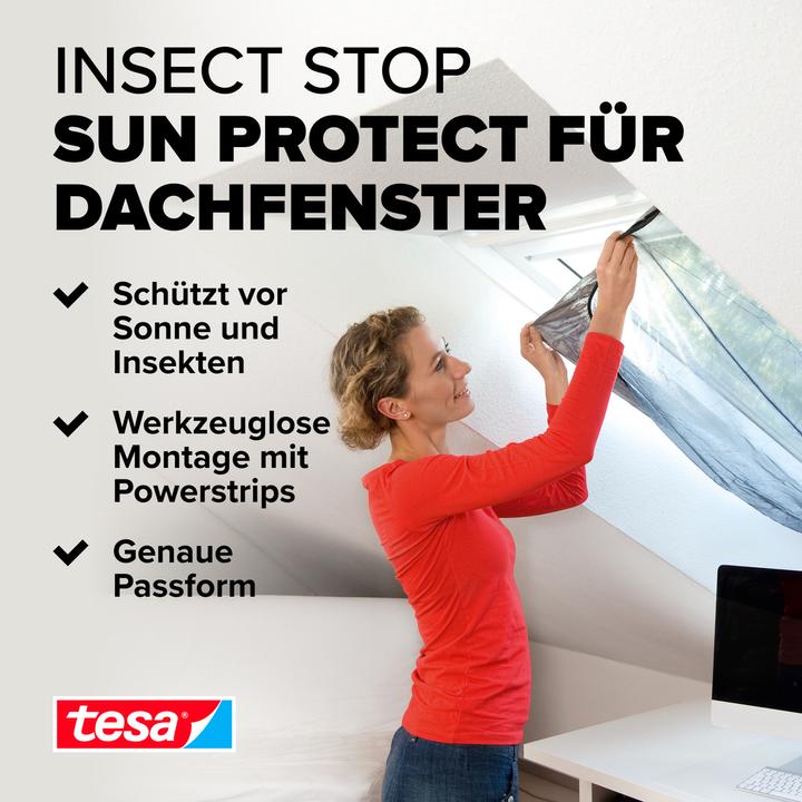 Image du produit tesa Fly screen pour les fenêtres de toit avec protection solaire (120 x 140 cm)
