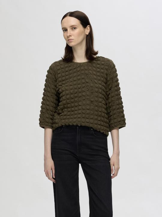 Image du produit Selected Femme Haut texturé avec manches 3/4 (M)
