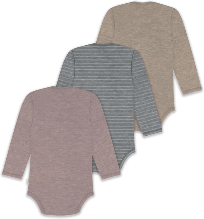 Produktbild Normani 3er Pack Baby Merino Body Langarm „Auckland" - 9383 (86)