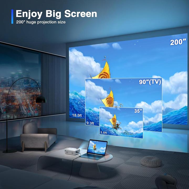 Produktbild XuanPad HD Mini Projektor mit WiFi & Bluetooth (16000 lm)