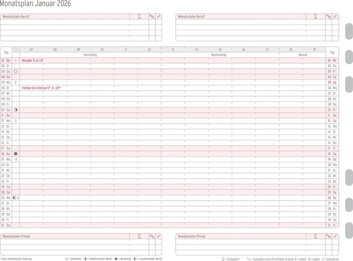 Produktbild Chronoplan Monatsplan (A5, Deutsch)