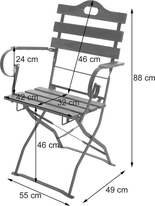 Image du produit Swisshandel24 2x chaise de brasserie, chaise pliante de jardin, qualité gastronomique acacia certifié FSC -