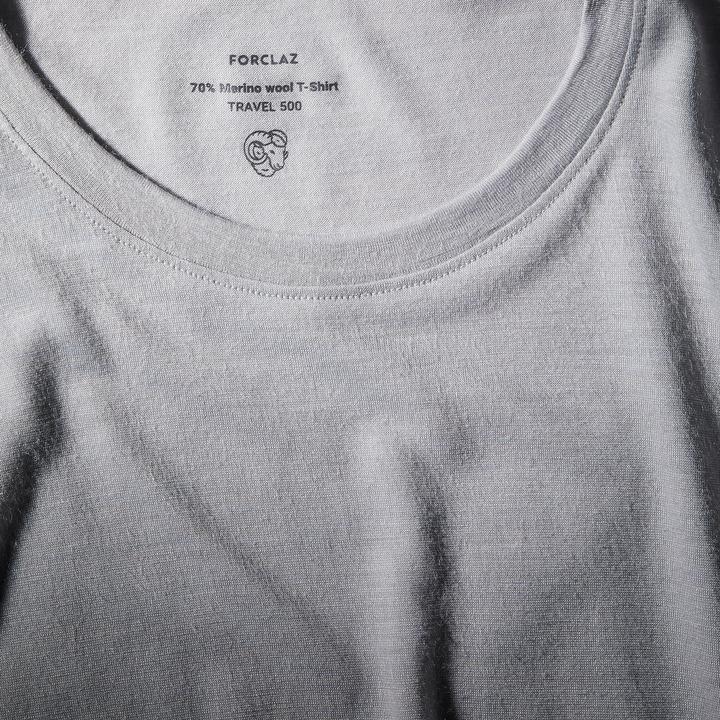 Immagine prodotto Forclaz Camicia Merino da uomo a manica corta per lo zaino - Travel 500 grigio (L)