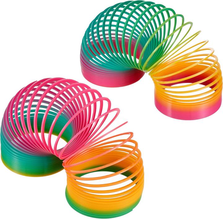 The twiddlers Springfeder Rainbow Spirals Slinky Toy 2 Stück