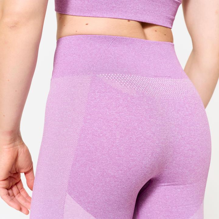 Image du produit Domyos Short de fitness seamless et taille haute, rose (L)