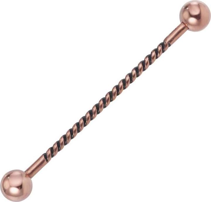 Actual product image Bijouteria Industrial Piercing (Surgical steel 316L, PVD coating (gold coloured))