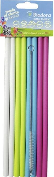Actual product image Biodora Reusable drinking straw from organic plastic (8 x)