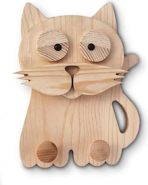 Image du produit Luka Zajc Design CAT-3980134 - Animal Kingdom Patère en bois Chat