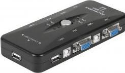 Actual product image Générique Mini KVM Switch VGA/ USB- 4 Ports