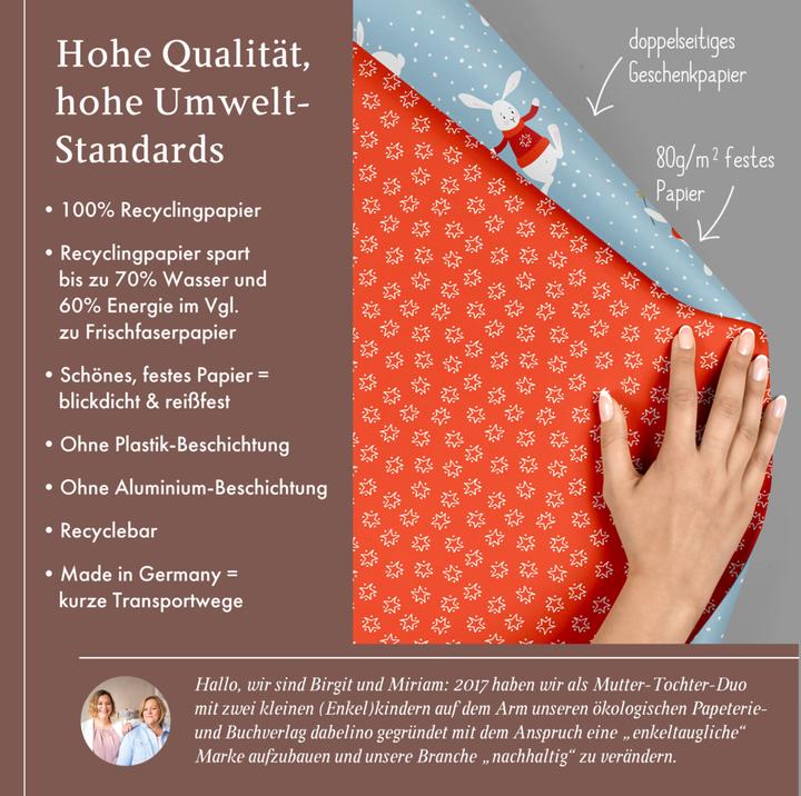 Produktbild Dabelino Geschenkpapier Set Weihnachten: Schneeh (Geschenkpapier, 4 x)