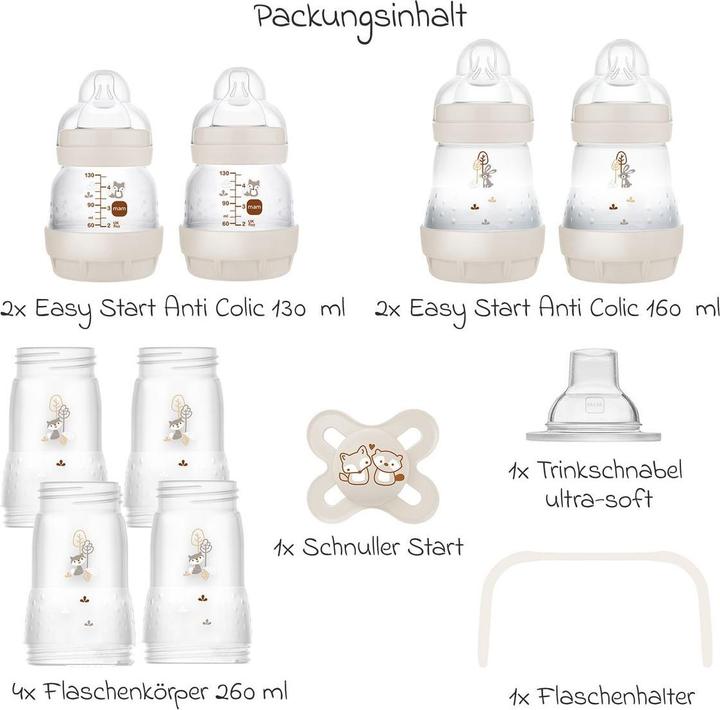 Produktbild MAM Babyflaschen 11-tlg. Starter-Set Easy Start Anti-Colic (260 ml)