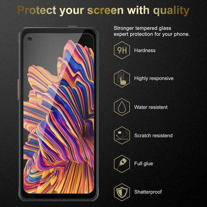 Actual product image Cadorabo Full screen display protection glass (3 Piece, Samsung Galaxy Xcover Pro)